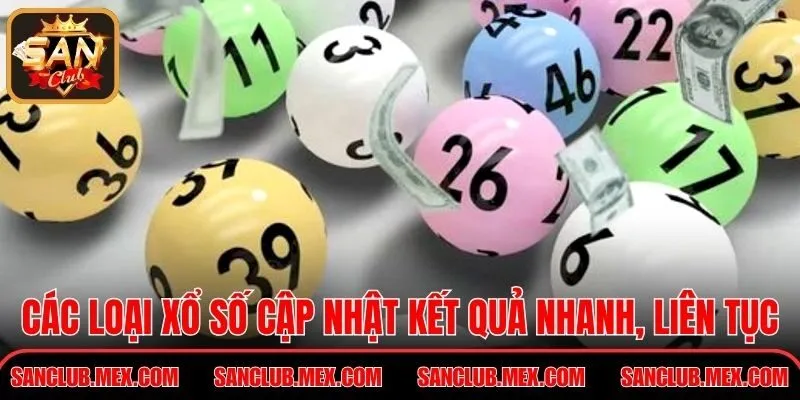 Các loại xổ số cập nhật kết quả nhanh, quay liên tục
